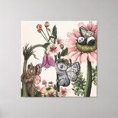 Magisch Beer feeën botanische kunst aan de muur Pr Canvas Afdruk (Voorkant)