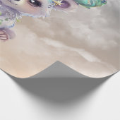 Magisch beren welp in pastel glitter. cadeaupapier (Hoek)