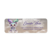 Magisch beren welp in pastel glitter. etiket (Voorkant)