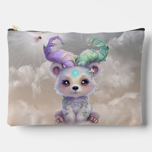 Magisch beren welp in pastel glitter. etui (Voorkant)