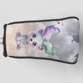 Magisch beren welp in pastel glitter. golfheadcover (Voorkant)
