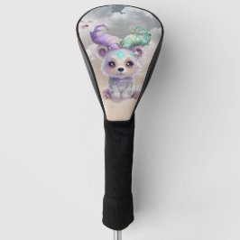 Magisch beren welp in pastel glitter. golfheadcover