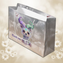 Magisch beren welp in pastel glitter.