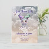 Magisch beren welp in pastel glitter. kaart (Staand voorkant)