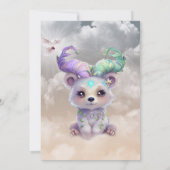 Magisch beren welp in pastel glitter. kaart (Achterkant)