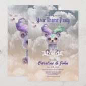 Magisch beren welp in pastel glitter. kaart (Voorkant / Achterkant)