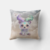 Magisch beren welp in pastel glitter. kussen (Achterkant)