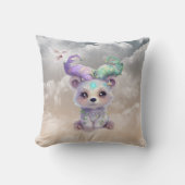 Magisch beren welp in pastel glitter. kussen (Voorkant)