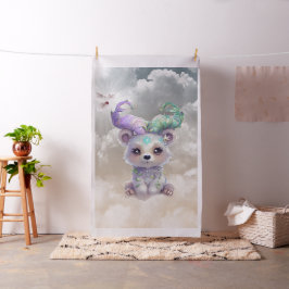 Magisch beren welp in pastel glitter. stof