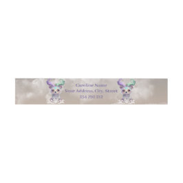 Magisch beren welp in pastel glitter. uitnodigingen wikkel