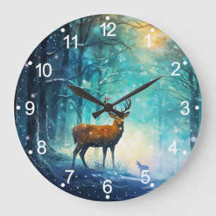 Magisch Besneeuwd Bos Kunst-82109 Grote Klok