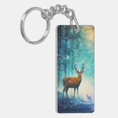 Magisch Besneeuwd Bos Kunst-82109 Sleutelhanger (Voorkant Links)