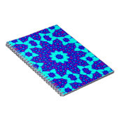 Magisch Blauw caleidoscoop bloeide Notitieboek (Rechterzijde)