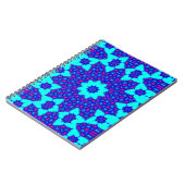 Magisch Blauw caleidoscoop bloeide Notitieboek (Linkerzijde)