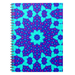 Magisch Blauw caleidoscoop bloeide Notitieboek