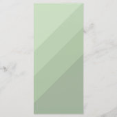 Magisch Blauw Groene Olijf Waterverf Handgeschilde Menu (Achterkant)