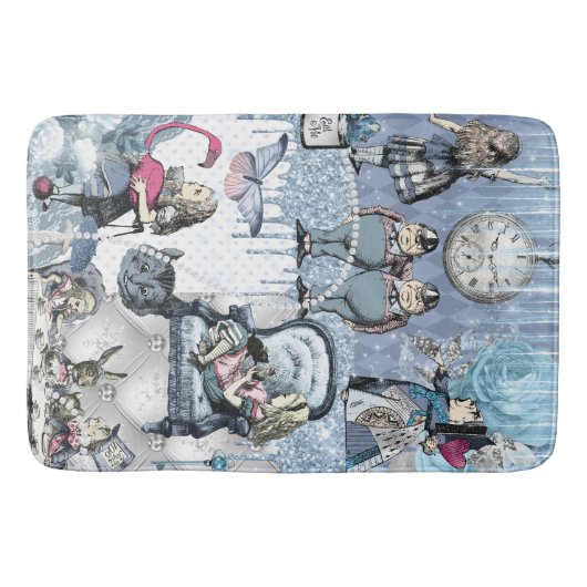 Magisch blauw ijs Alice in Wonderland Badmat (Voorkant)