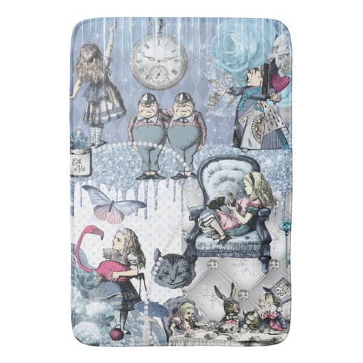 Magisch blauw ijs Alice in Wonderland Badmat (Voorkant Verticaal)
