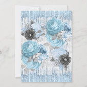 Magisch blauw ijs Alice in Wonderland Party Kaart (Achterkant)