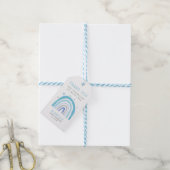 Magisch Blauw Regenboog Baby shower Dank u Cadeaulabel (Met Touw)