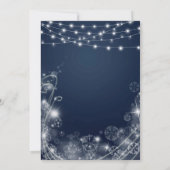Magisch Blauw Sneeuwvlok Kerstfeest Kaart (Achterkant)