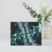 Magisch | Blauwe en groene fractale kunst Briefkaart (Staand voorkant)