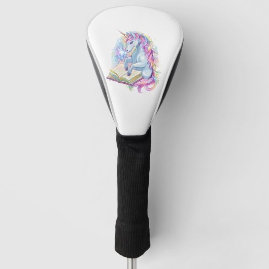Magisch Boek Eenhoorn (1) Golfheadcover (Voorkant)