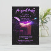 Magisch boek heks  kaart (Staand voorkant)