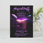 Magisch boek heks kaart (Staand voorkant)