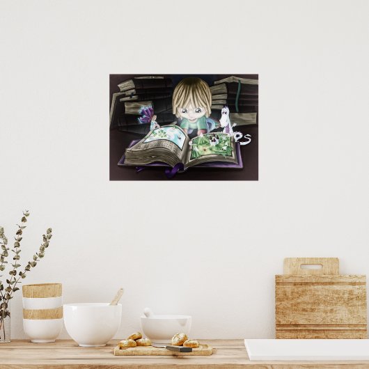Magisch boek poster (Keuken)