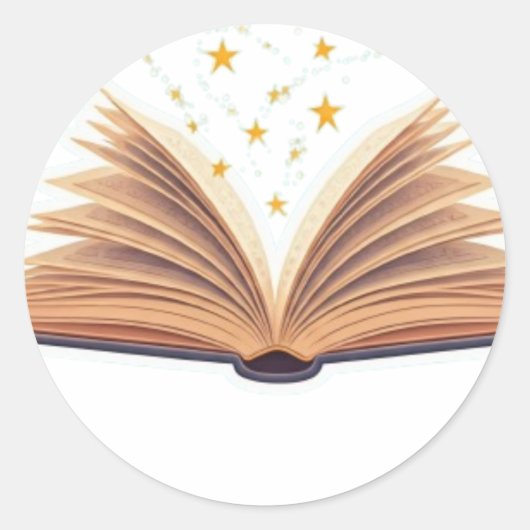 Magisch boek Sticker ontwerp (Voorkant)
