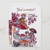 MAGISCH BOEKJE VAN PADDENSTOELEN Rood Wit Bloemige Kaart (Voorkant / Achterkant)