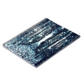 Magisch Bos Blauwgroen Grijs Elegantie Notitieboek (Linkerzijde)