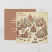 Magisch Bos Boho Kerstmis Feestdagenkaart (Voorkant / Achterkant)