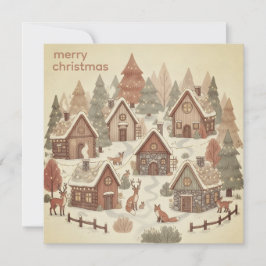 Magisch Bos Boho Kerstmis Feestdagenkaart
