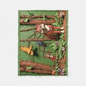 Magisch Bos - Bosdieren Fleece Deken (Voorkant)