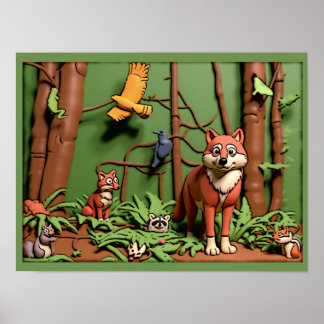 Magisch Bos - Bosdieren Poster