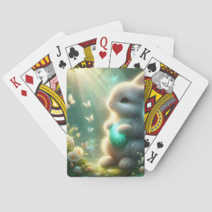 Magisch bos boskonijn ei pokerkaarten