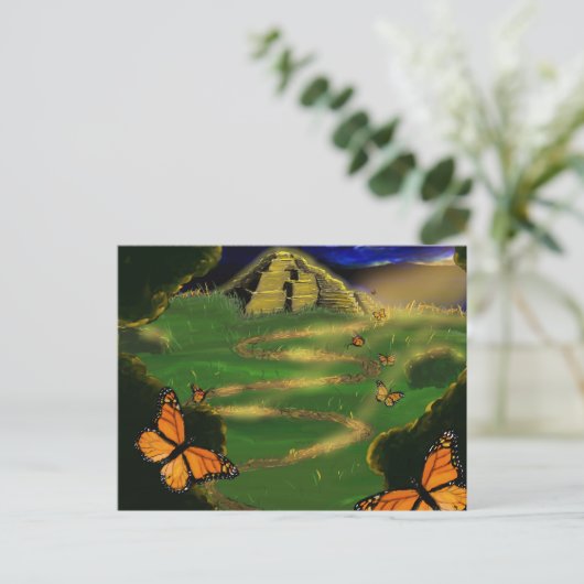 Magisch bos briefkaart (Staand voorkant)