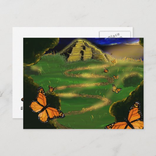 Magisch bos briefkaart (Voorkant / Achterkant)