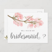 Magisch bos | Briefkaart van Bridesmaid (Voorkant / Achterkant)