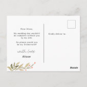 Magisch bos | Briefkaart van Bridesmaid (Achterkant)