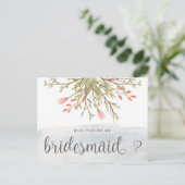Magisch bos | Briefkaart van Bridesmaid (Staand voorkant)
