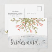 Magisch bos | Briefkaart van Bridesmaid (Voorkant / Achterkant)
