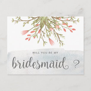Magisch bos   Briefkaart van Bridesmaid