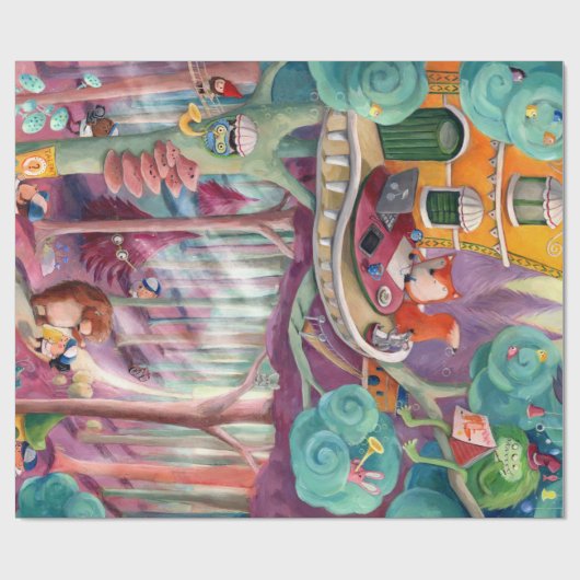 Magisch bos cadeaupapier (Vlak)