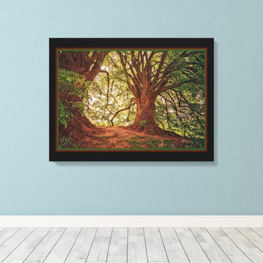 Magisch bos canvasprint canvas afdruk (Insitu (Houten vloer))