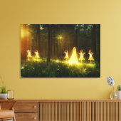 Magisch bos | Elf en Fairies | Fantastische Natuur Canvas Afdruk (Insitu (Woonkamer))