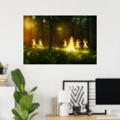 Magisch bos | Elf en Fairies | Fantastische Natuur Poster (Thuiskantoor)