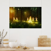 Magisch bos | Elf en Fairies | Fantastische Natuur Poster (Keuken)
